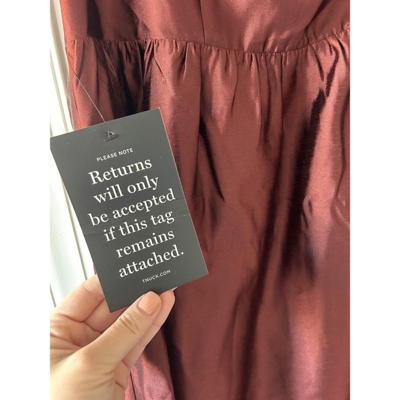TUCKERNUCK Oxblood Dupioni Bow Esme Dress NWT size XL Retail $228 - Picture 12 of 13